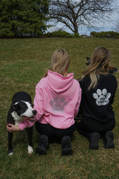 Pink Rhinestone Pullover Hoodie
