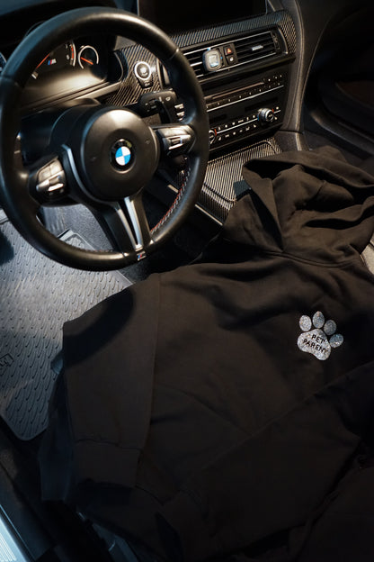 Black Rhinestone Pullover Hoodie