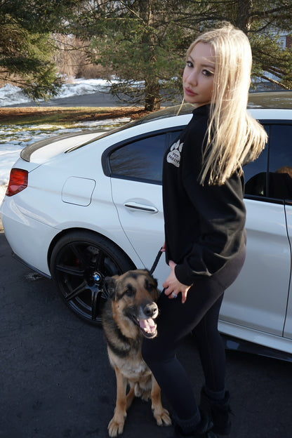 Black Rhinestone Pullover Hoodie